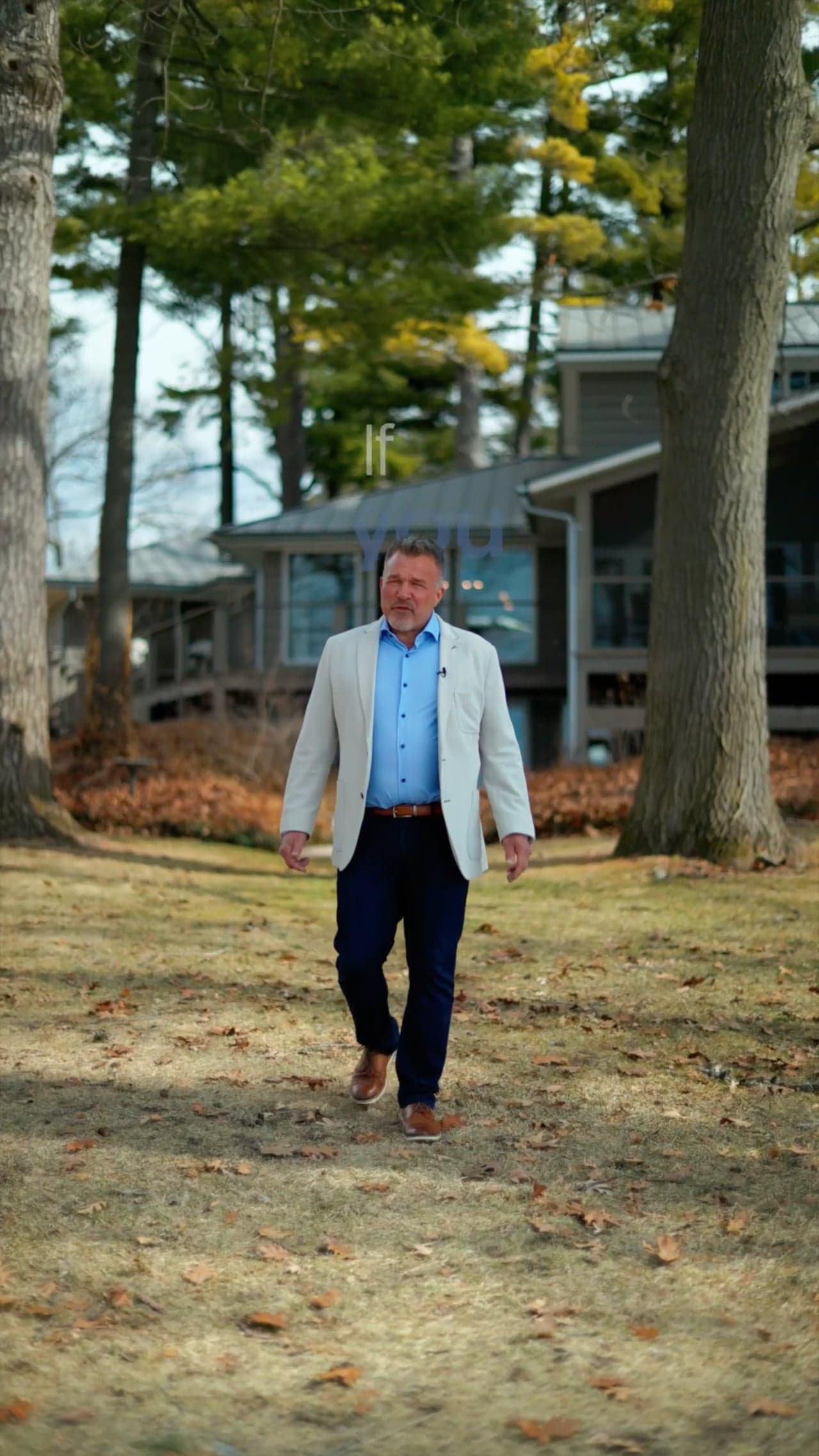 Real estate agent being filmed for a personal-brand video on location
